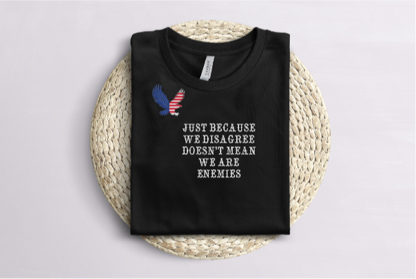 Just Because We Disagree Doesn't Mean We Are Enemies Tee