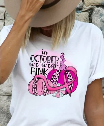 In October We Wear Pink (with pumpkins)