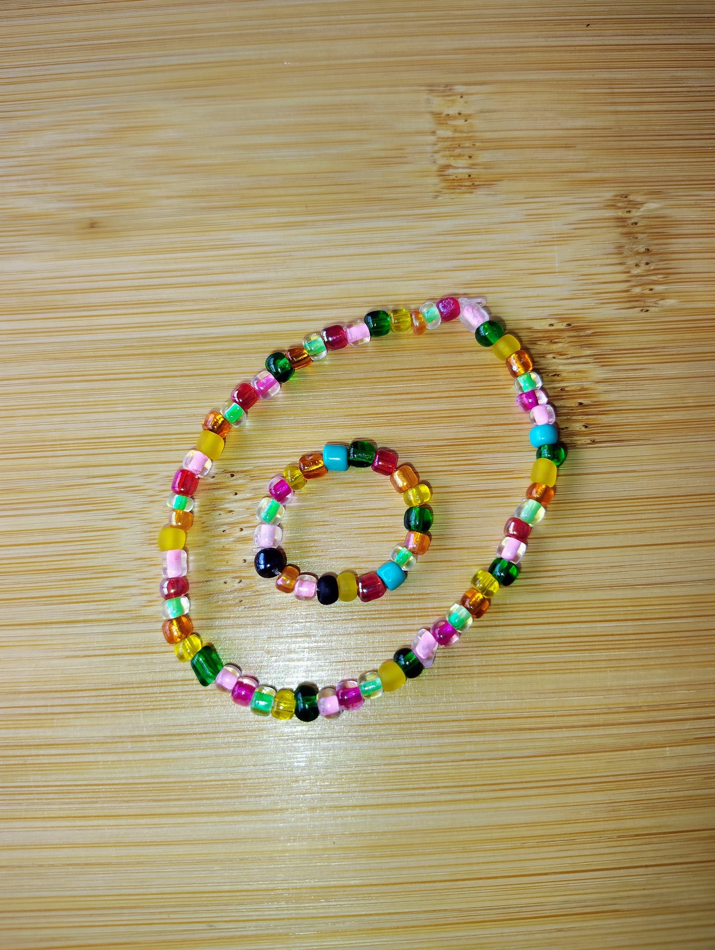 Rainbow Bracelet and Ring Set