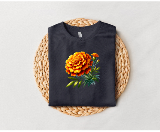 Beautiful Marigold Flower Tee (Flower)