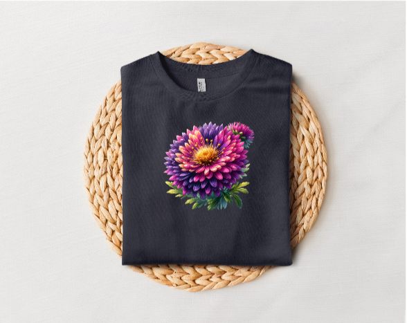 Beautiful Aster Flower Tee(Flower)