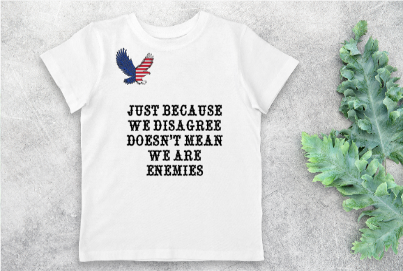 Just Because We Disagree Doesn't Mean We Are Enemies Tee