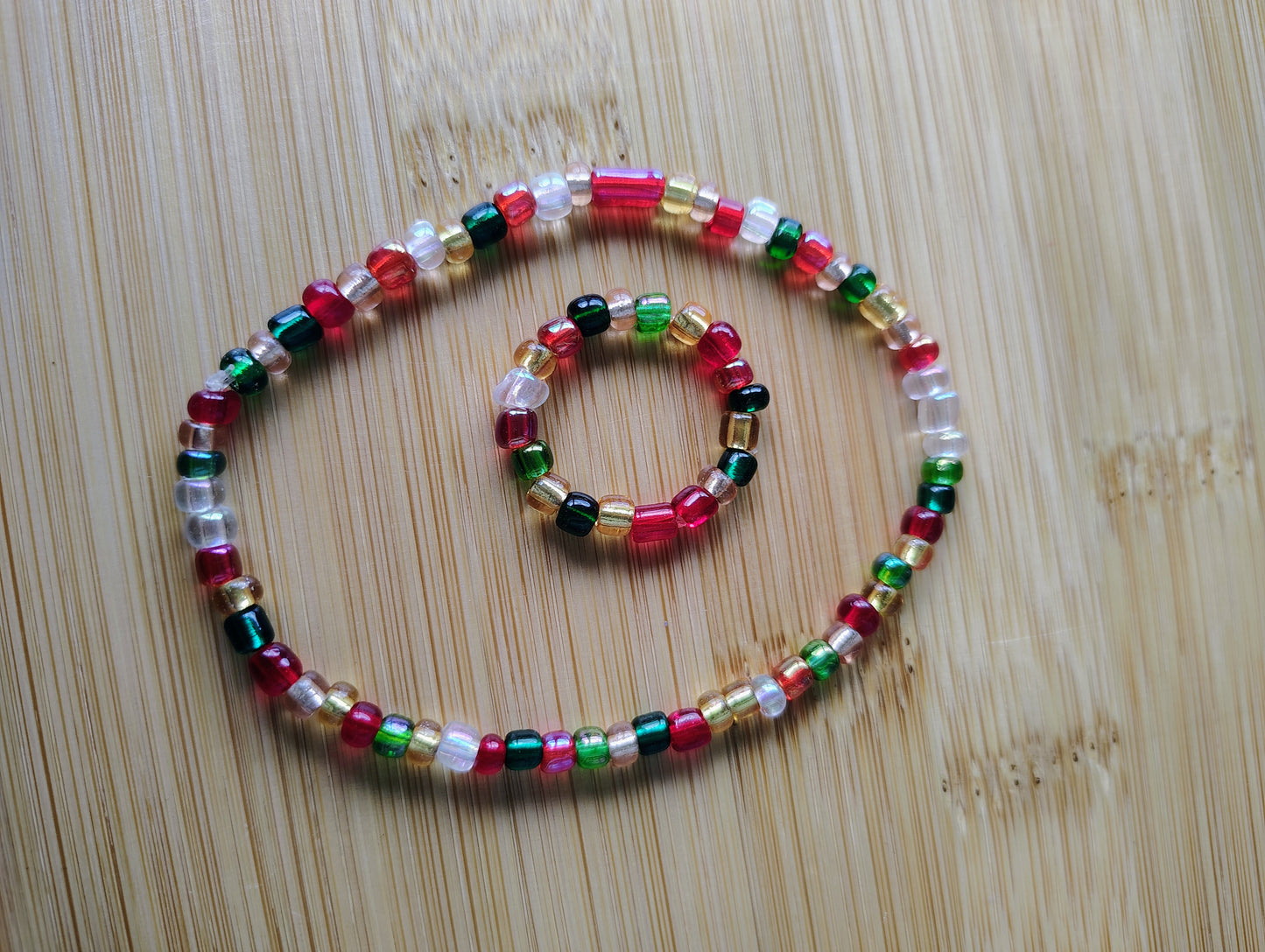 Rainbow Bracelet and Ring Set